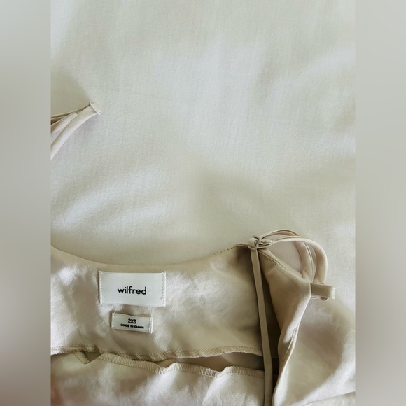 Wilfred Cream Satin Cowlneck Slip Dress - Picture 5 of 5